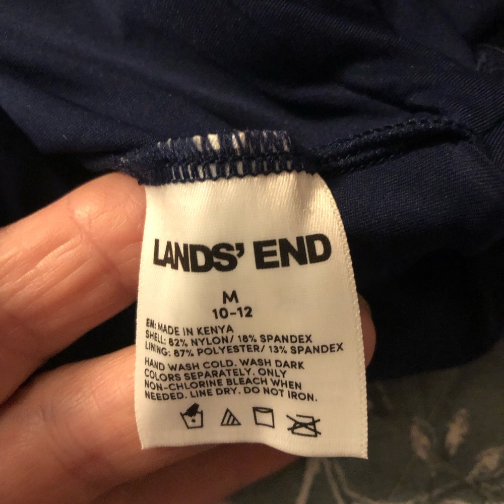 Women's Navy and Green Lands End Swim Dress NWT - Picture 3 of 8